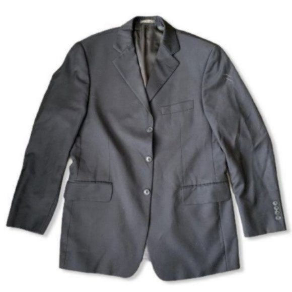 Vintage Men made in Canada black blazer jacket Size L - Picture 1 of 8